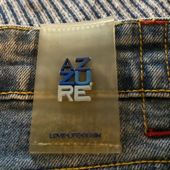 Azzure Denim Blue Jean Skirt, w/stretch size 12 - Picture 8 of 8